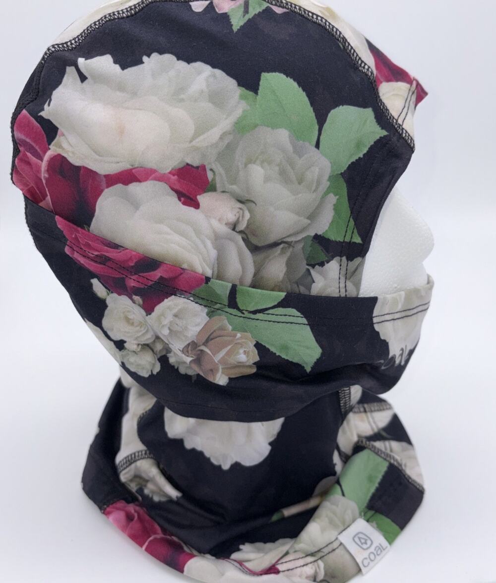 Coal Headwear Floral Balaclava Face Mask Black Rose Print Technical Gear OS